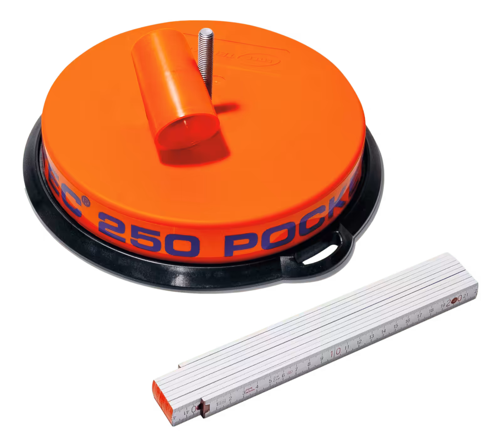 Litec 250 Pocket neben einem Metermaß